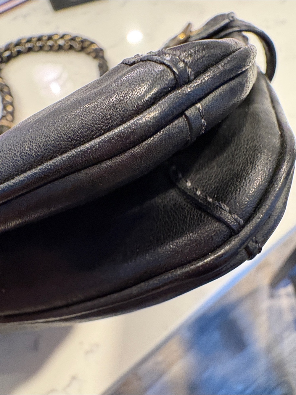 Coach Black Leather Shoulder Bag with Gold Hardware - Picture 5 of 13